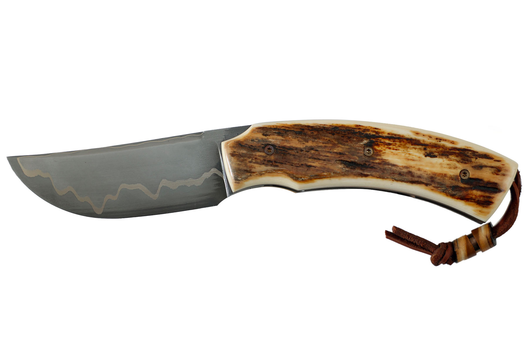 Couteau Pliant Artisanal du forgeron coutelier SMZ - Ivoire de mammouth