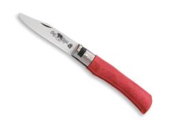 Couteau pliant Old Bear junior Taille S - manche 10 cm bois d'ayous stratifié rouge