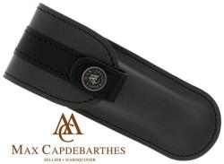 Etui cuir bicolore gris/noir S100 Max Capdebarthes pour couteau 12 cm
