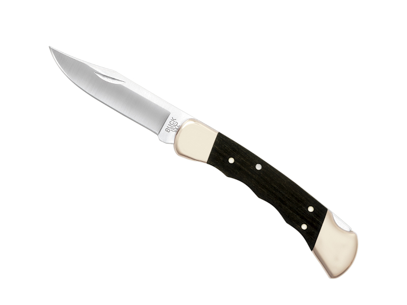 Couteau pliant Buck Hunter n° 110BRSFG - manche 12,5 cm ébène avec empreinte de doigts