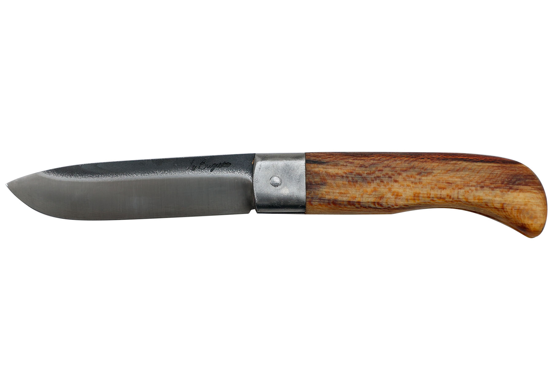 Couteau artisanal pliant Frédéric Maschio modèle Le Bugiste - Platane