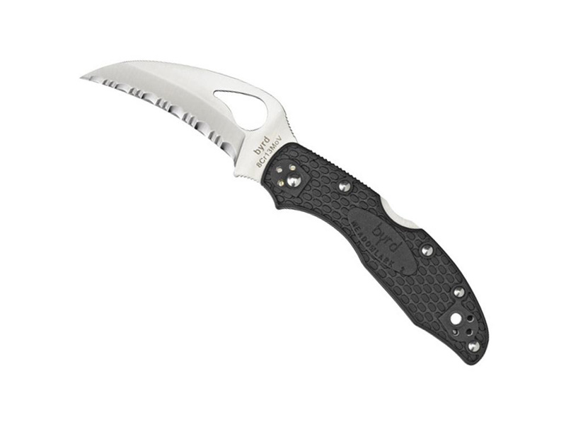 Couteau pliant Byrd Knife Hawbill - manche 10 cm nylon/fibre de verre noir