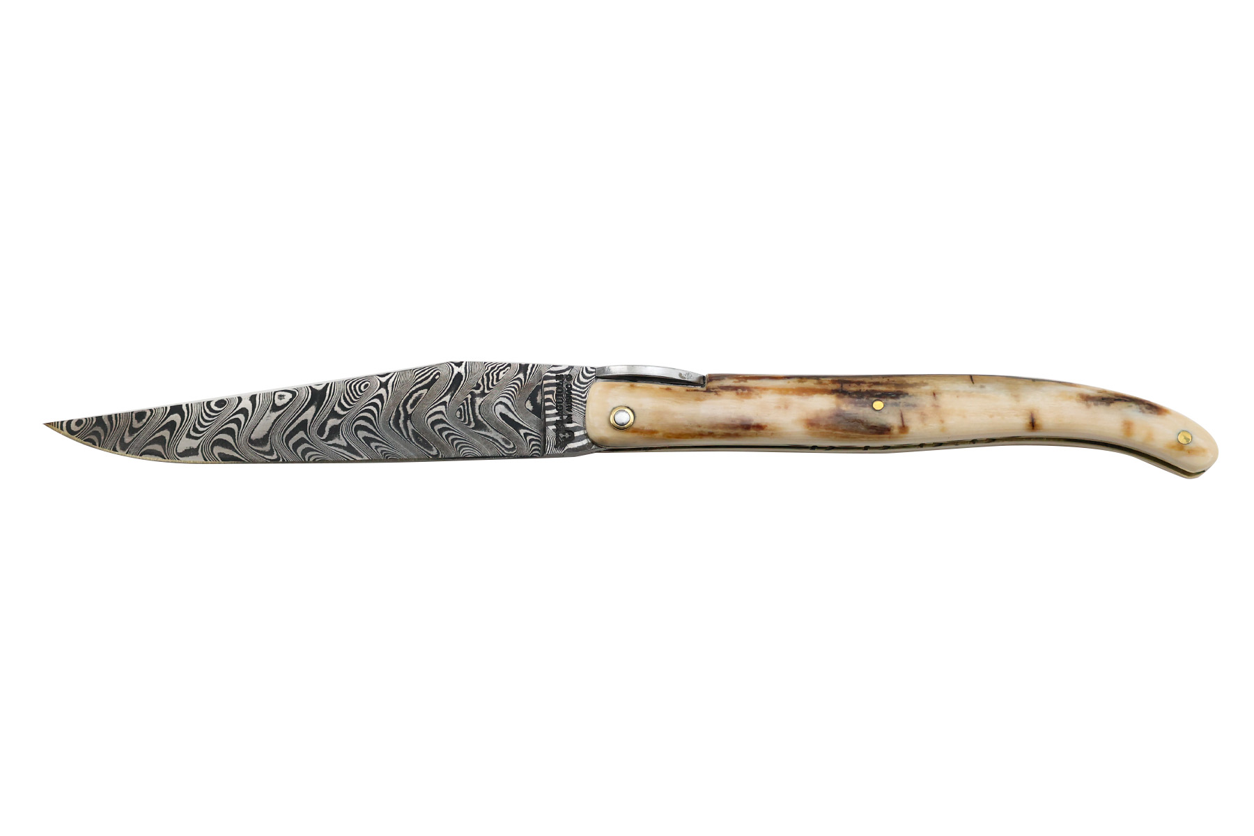 Couteau Laguiole en Aubrac modèle Origine Tour Eiffel - Ivoire de Mammouth