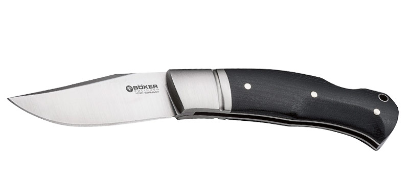 Couteau Böker Solingen Boxer design by Raphaël Durand - manche micarta noir