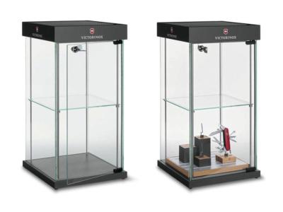 Vitrine Comptoir Acrylique 4 Niveaux Avec Serrure Et Miroir - Présentoir Verrouillable Figurines Et Objets De Collection