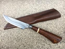 Couteau artisanal de Christophe Andrian " TOF" en bois de fer et os