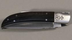 Couteau régional Le Camarguais n°10 trident soudé - 9 cm Ébène