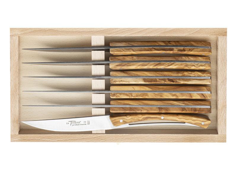 Coffret 6 couteaux table/steak Le Thiers C. Dozorme - olivier