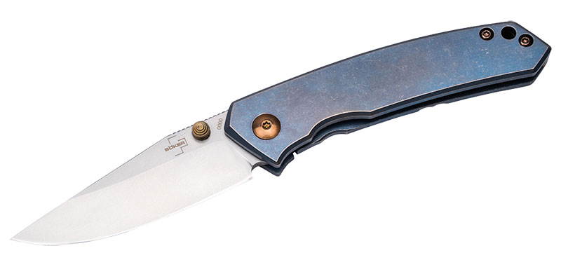 Couteau Böker Plus "Canoe"  - manche titane bleu/bronze