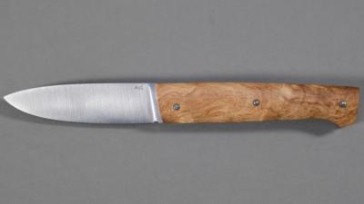 Couteau "AG335" par Adrien Giovannetti - Hêtre échaudé stabilisé