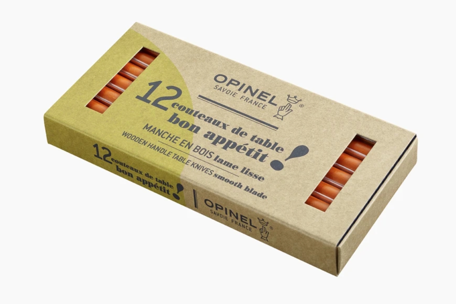 Coffret de 12 couteaux de table Opinel "N°125" mandarine