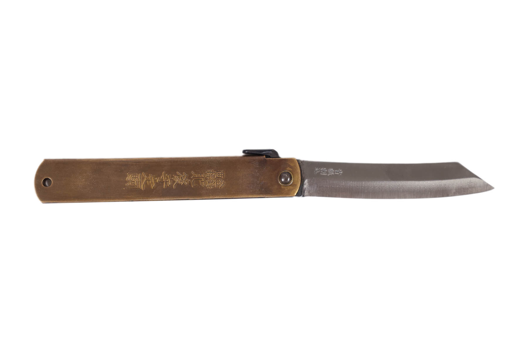 Couteau japonais Higonokami gravé par Mali Irié - Prunier