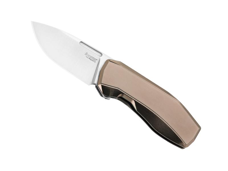 Couteau pliant Lionsteel N. One - manche 9,5 cm titanium bronze