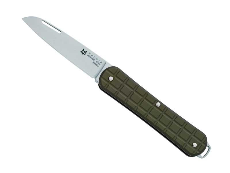 Couteau Fox Vulpis VP130 - manche 8 cm aluminium vert