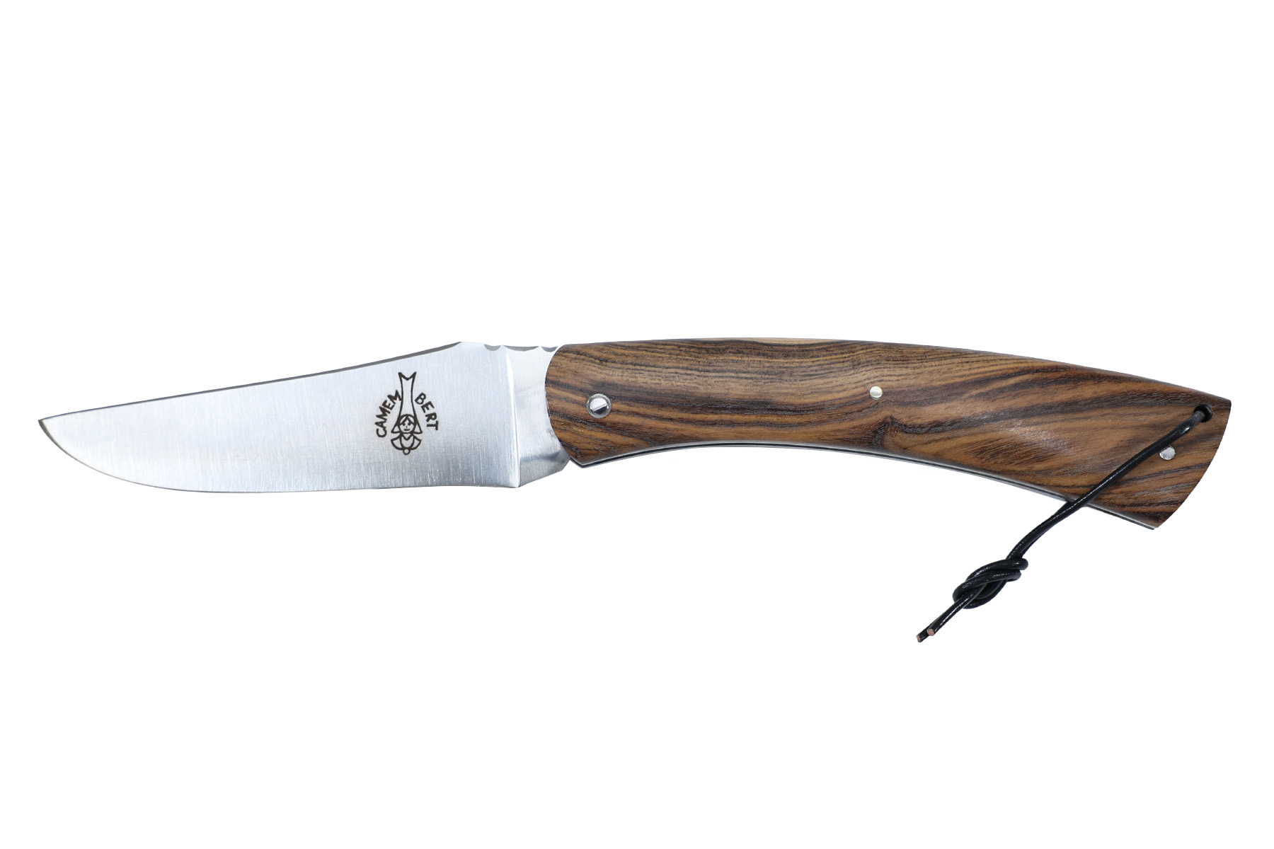 Couteau Régional Le Camembert - pistachier - platines guillochées