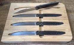 Coffret de 4 couteaux de table Roland Lannier - carbone