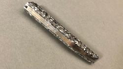 Couteau Le Terril Damasteel par Charles Canon - manche en coquilles de moules  Damasteel