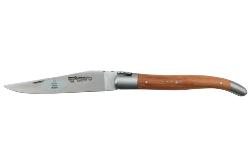 Couteau Laguiole en Aubrac 12 cm - double mitres manche en Prunier - Ressort forgé