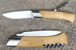 Couteau pliant de Région "Le Rhodanien - buis avec tire-bouchon