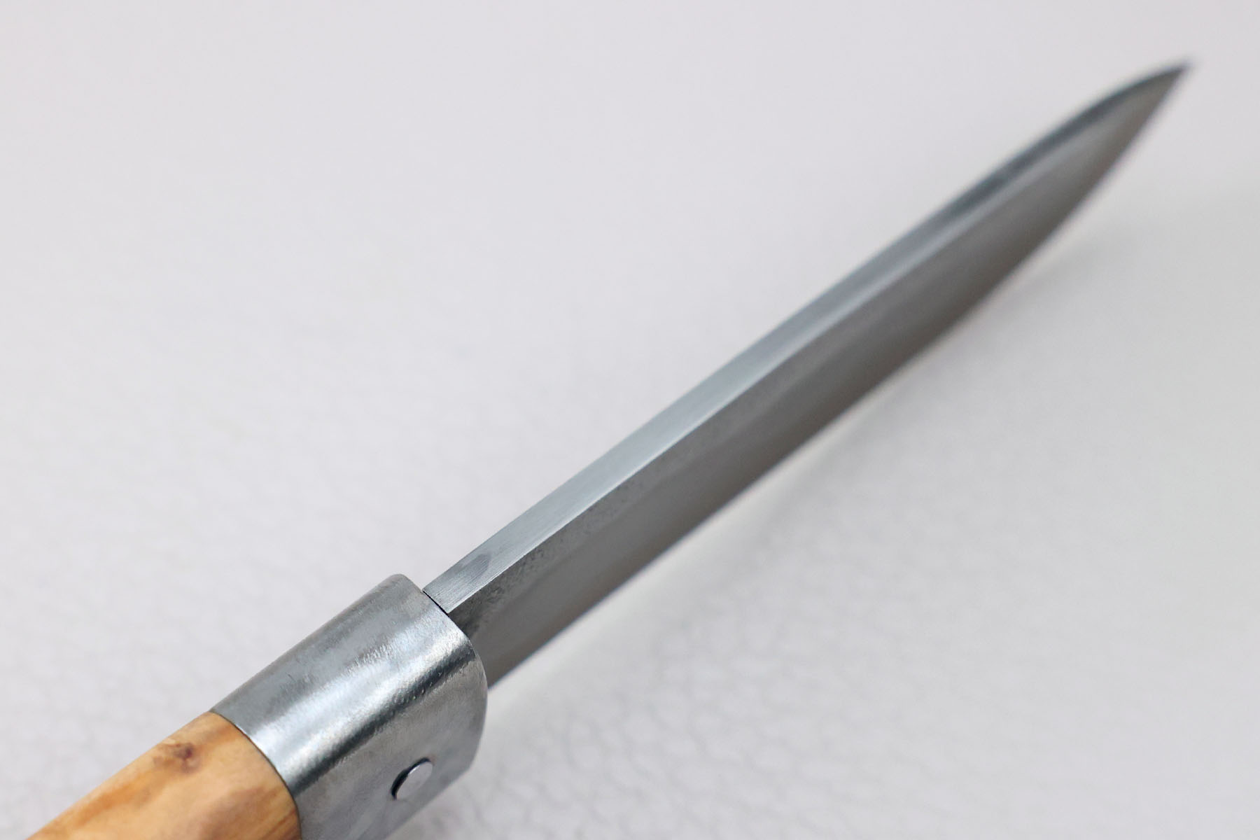 Couteau artisanal pliant Frédéric Maschio modèle Le Bugiste - White paper steel - Olivier