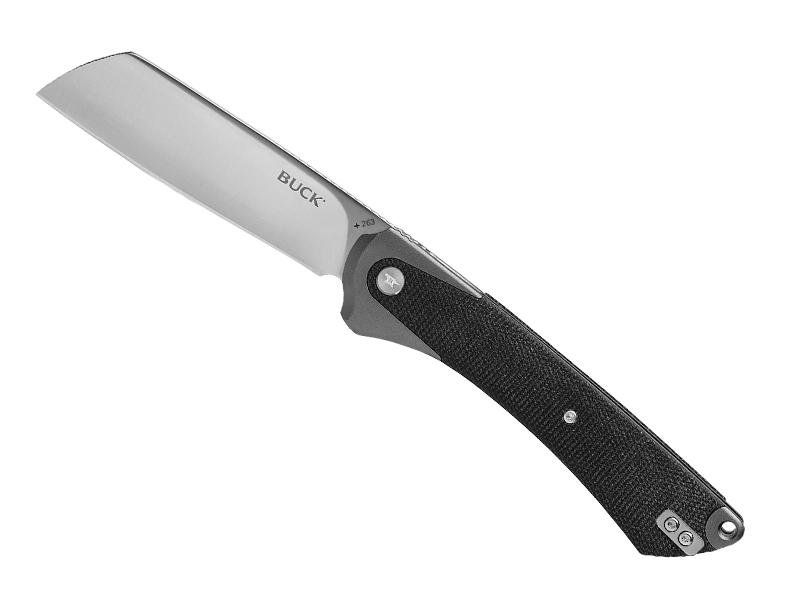 Couteau pliant Buck Highline XL - manche 13 aluminum gris / micarta noir