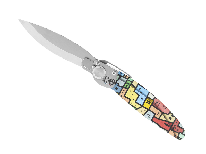 Couteau K2® 3D - manche 11,5 cm décor favelas