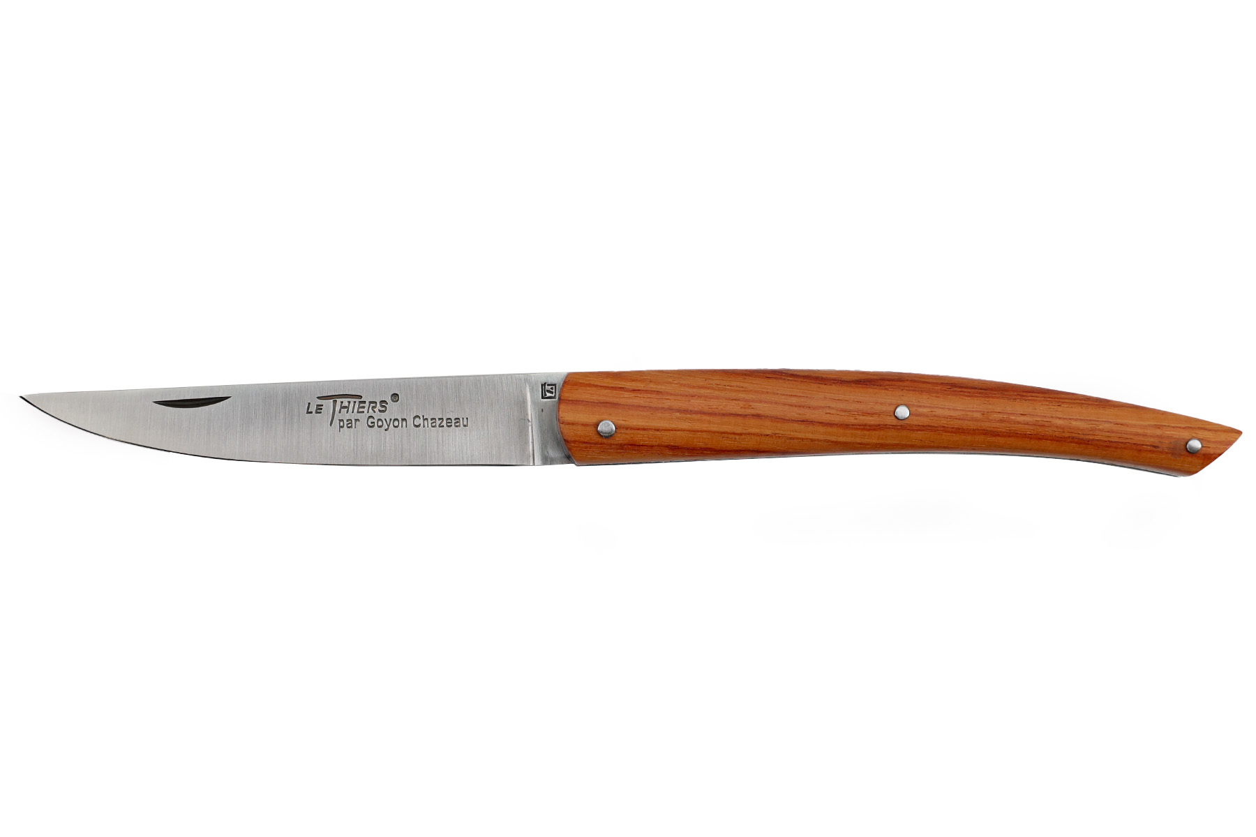 Couteau le Thiers de Goyon Chazeau bois de rose plein manche 12 CM