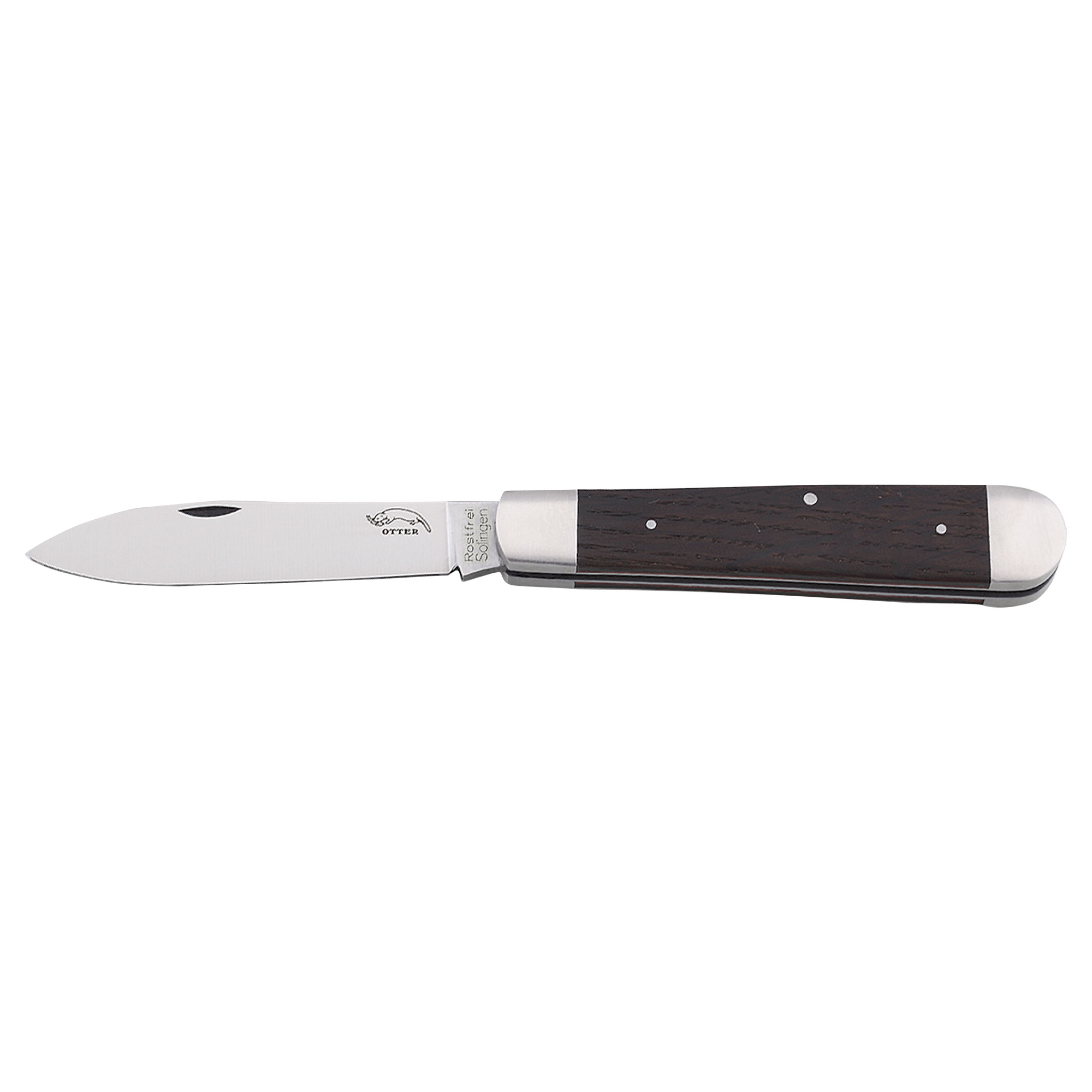 Couteau Otter Levin - manche 10,5 cm chêne fumé