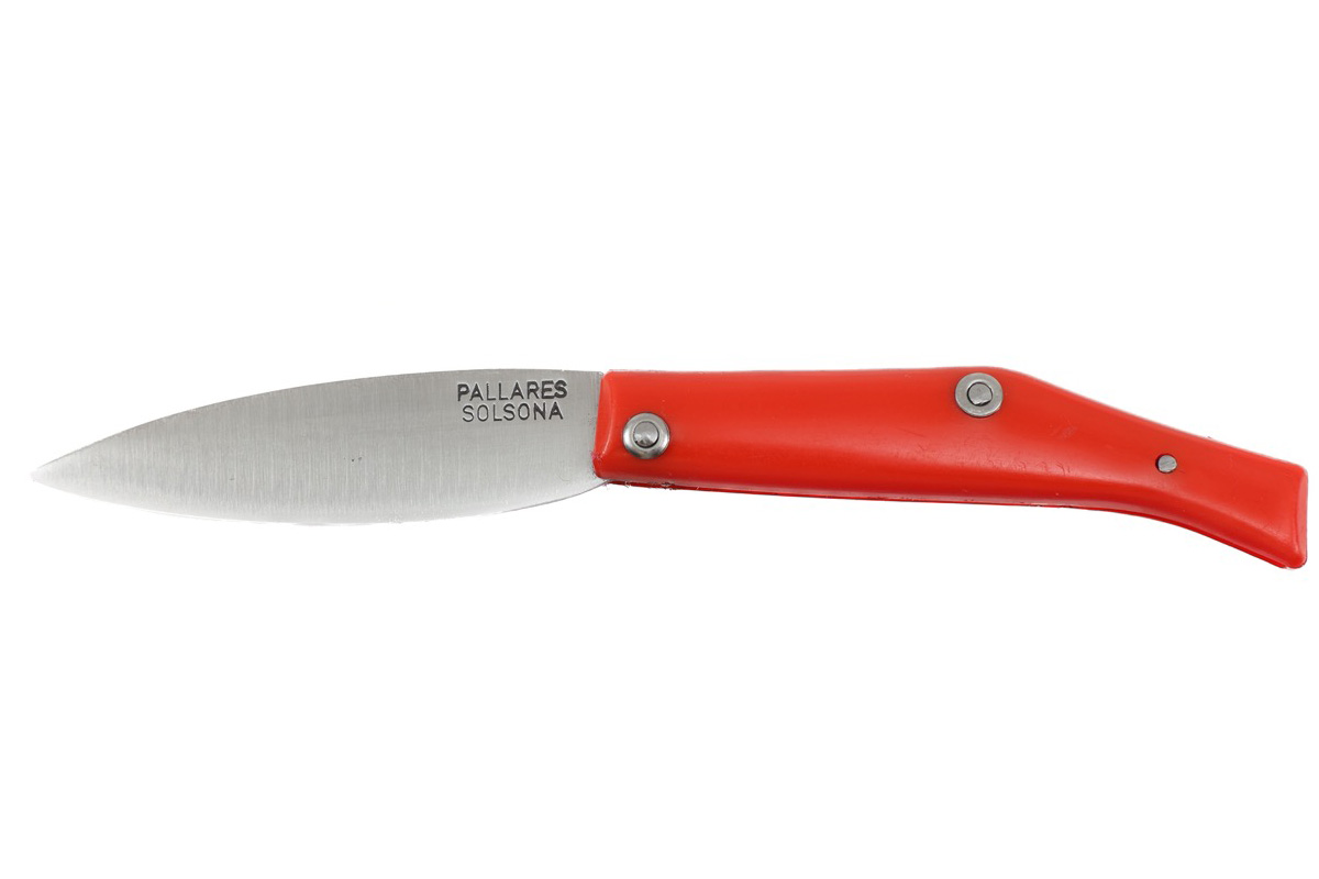 Couteau pliant Pallarès Solsona - Couteau de poche Común n°00 rouge - 7 cm acier carbone