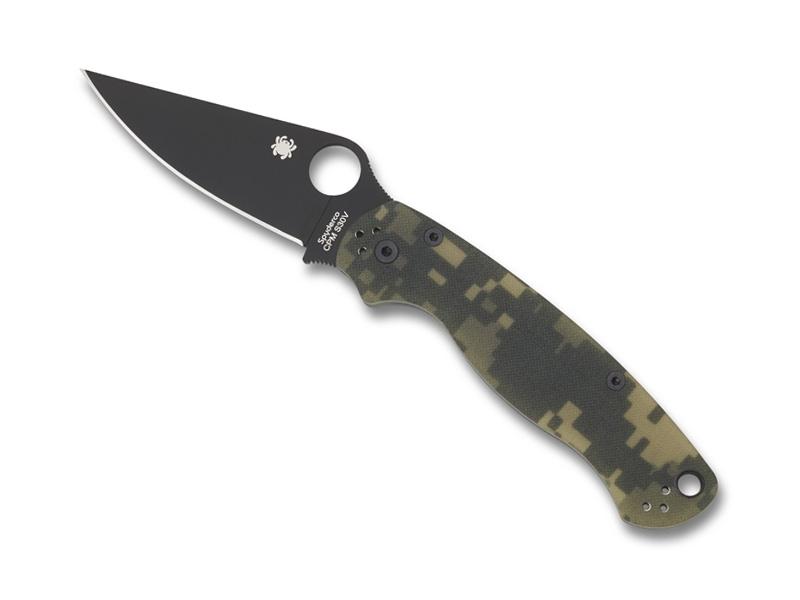 Couteau pliant Spyderco Para Military 2 - manche 12 cm G10 camo - lame noire