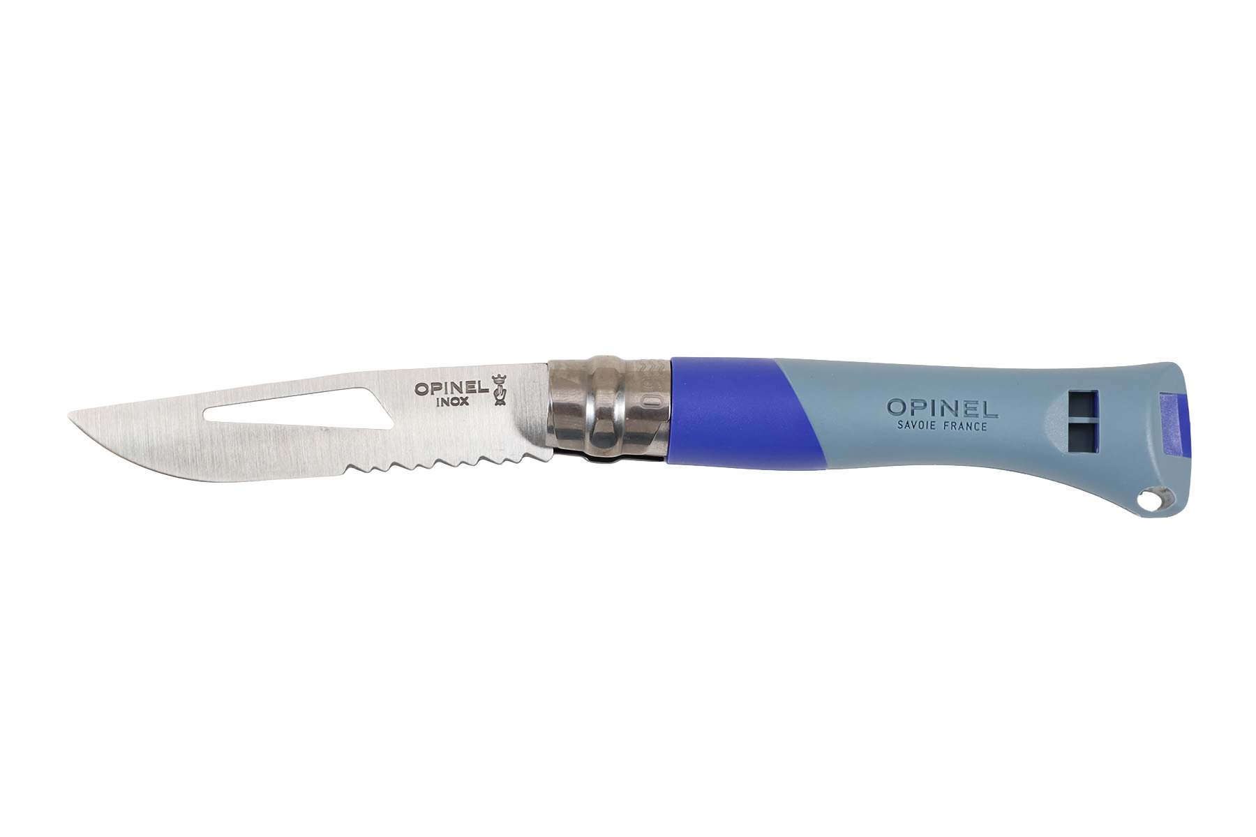 Couteau Opinel N°09 Océan bleu - Lame inox semi-crantée