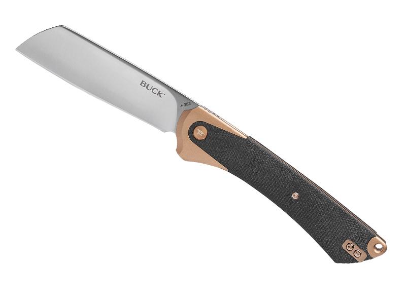 Couteau pliant Buck Highline XL - manche 13 aluminum cuivre / micarta noir