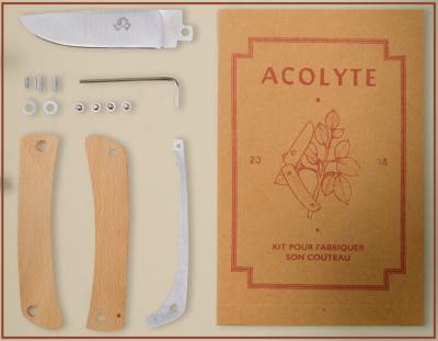 KIT DE FABRICATION DE COUTEAU PLIANT ACOLYTE - hêtre