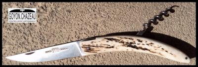 Couteau Goyon Chazeau "styl'ver" bois de cerf 2 pieces