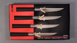Coffret de 4 couteaux de table japonais Kai Wasabi Black