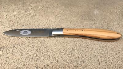 Couteau "Laguiole en Aubrac "Le Croqus" manche olivier