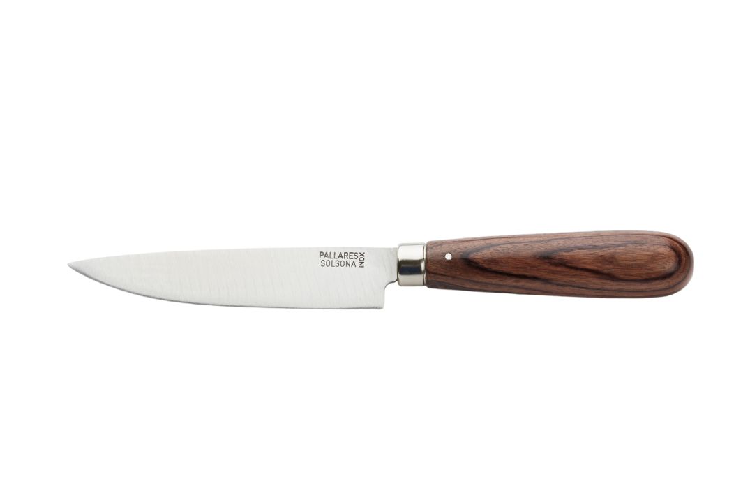 Couteau de cuisine Pallarès Solsona - Couteau utilitaire bois de violette 12 cm acier inox