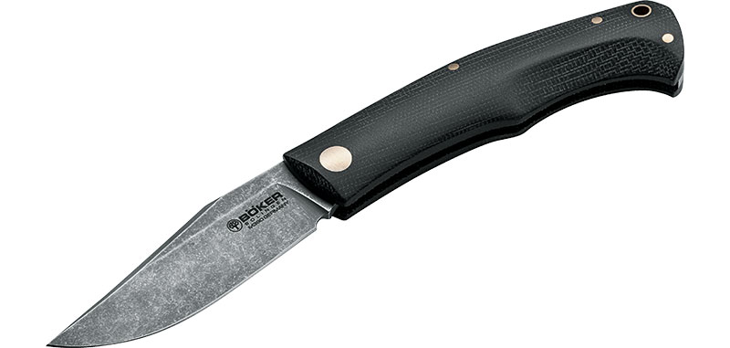 Couteau Böker "EDC Black" design by Raphaël Durand - manche  10.5 cm micarta noir