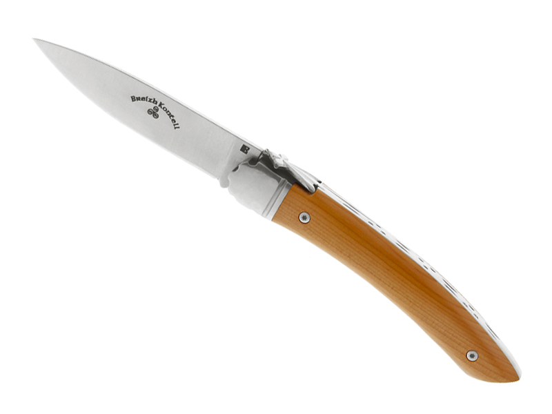 Couteau pliant Breizh Kontell - manche 11.5 cm bois d'if