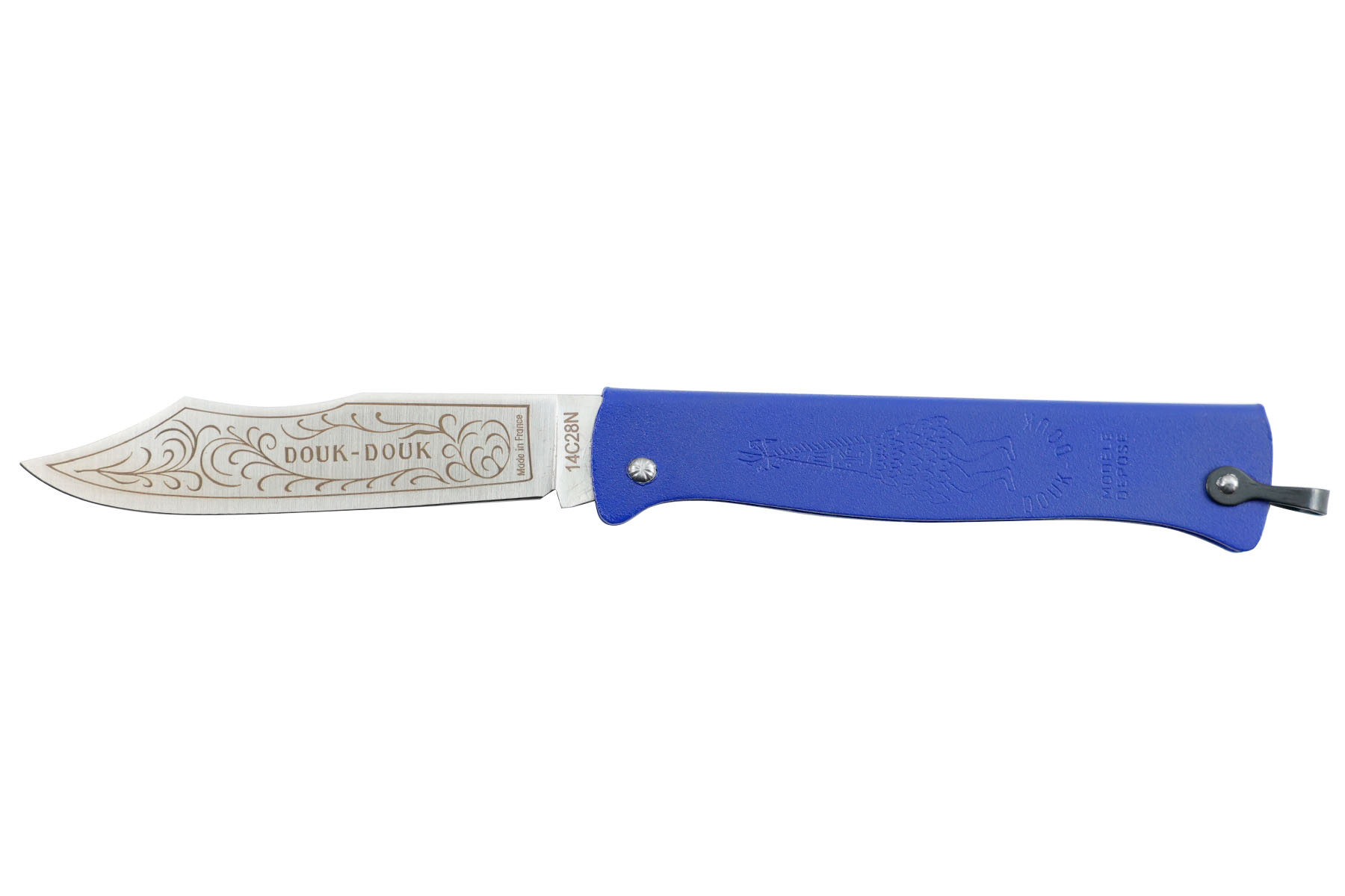 Couteau pliant Douk-Douk par Cognet couleur bleu- Nouvelle version