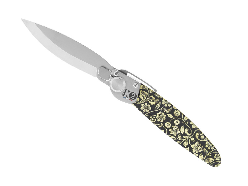 Couteau K2® 3D - manche 11,5 cm décor floral