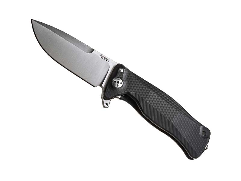 Couteau Lionsteel SR11 - manche monobloc SOLID® 12 cm aluminium noir