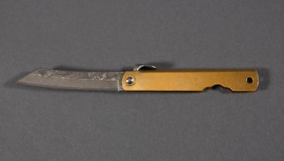 Couteau Böker Higonokami  Kinzoku Damascus - manche 9 cm cuivre