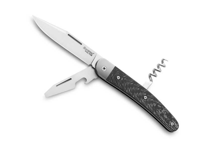 Couteau pliant Lionsteel Jack 3 pièces - manche 10 cm fibre de carbone