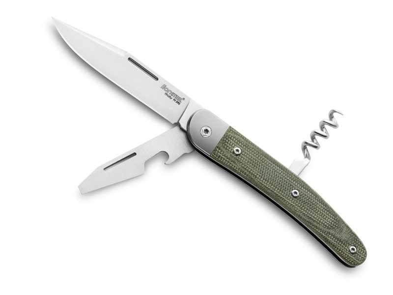 Couteau pliant Lionsteel Jack 3 pièces - manche 10 cm micarta vert