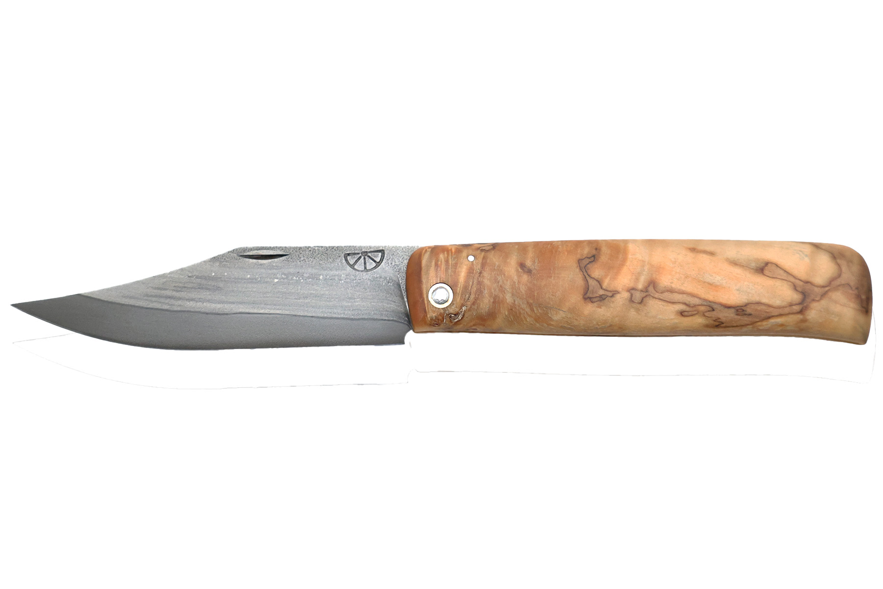 Couteau pliant artisanal de La Forge de la rivière "Nicolas Bertet" - Marronnier stabilisé