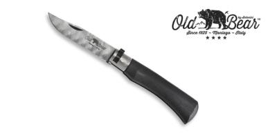 Couteau Damas Old Bear Taille M - manche 11 cm bois d'ayous stratifié noir
