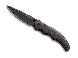Couteau CRKT Endorser - manche 10,5 cm G10 noir/marron strié