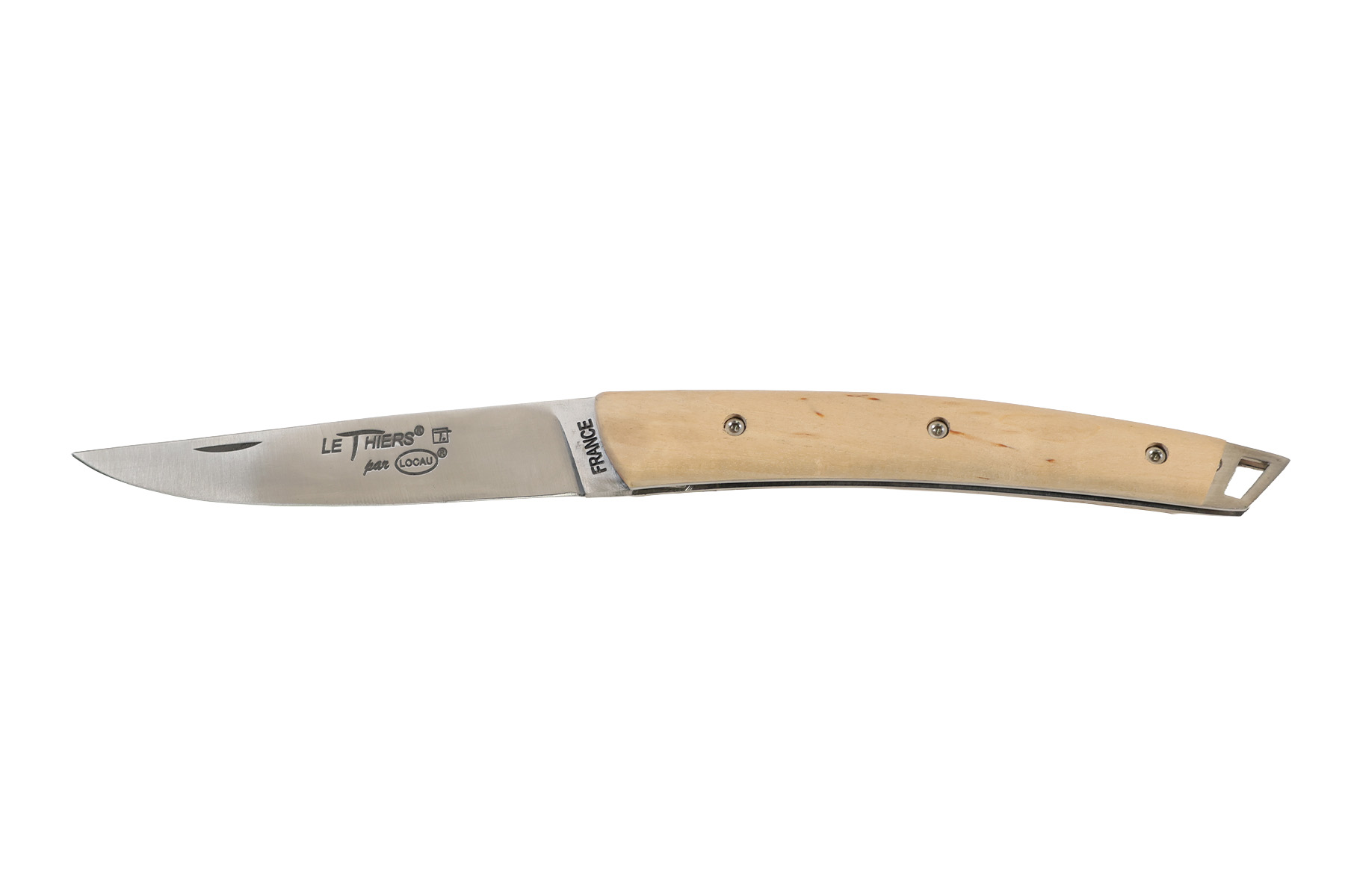 Couteau Le Thiers le Pote par Locau - plein manche Bouleau