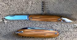 Couteau Douris Chastel Navette 3 pièces - manche 10 cm olivier